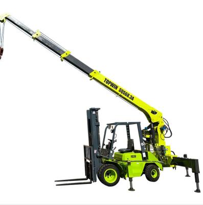 кран и вилочный погрузчик